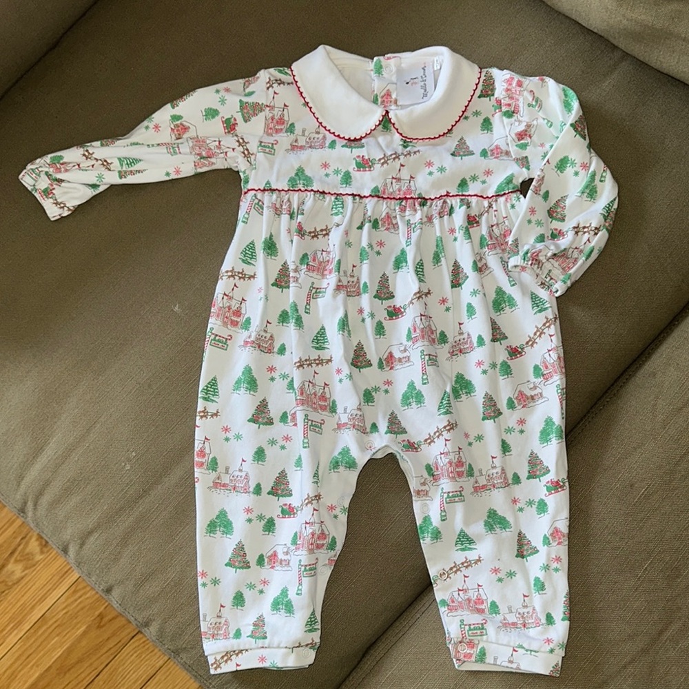 Maddie & Connor Holiday Print Baby One Piece